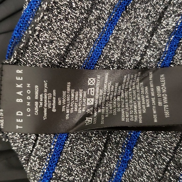 Ted Baker Noaleen Metallic Dress Sz 10  (Ted sz 4) - Picture 8 of 8